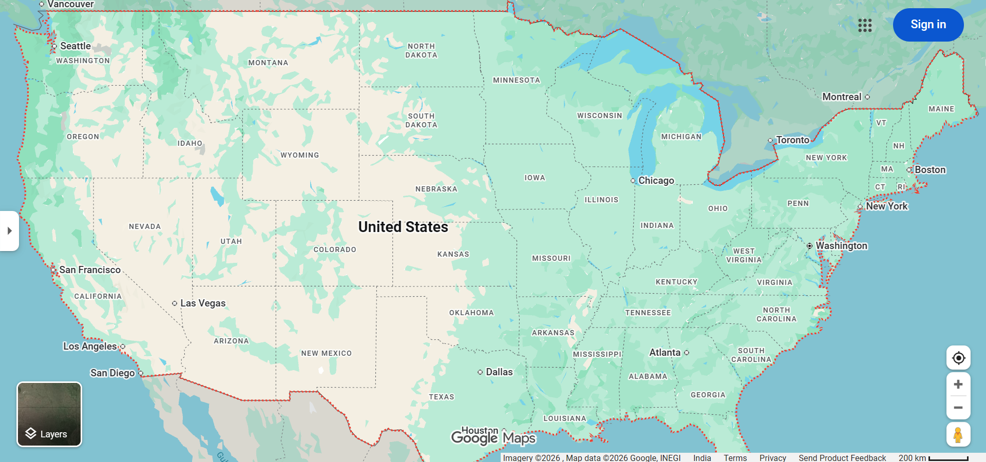 Driving Directions Across the United States