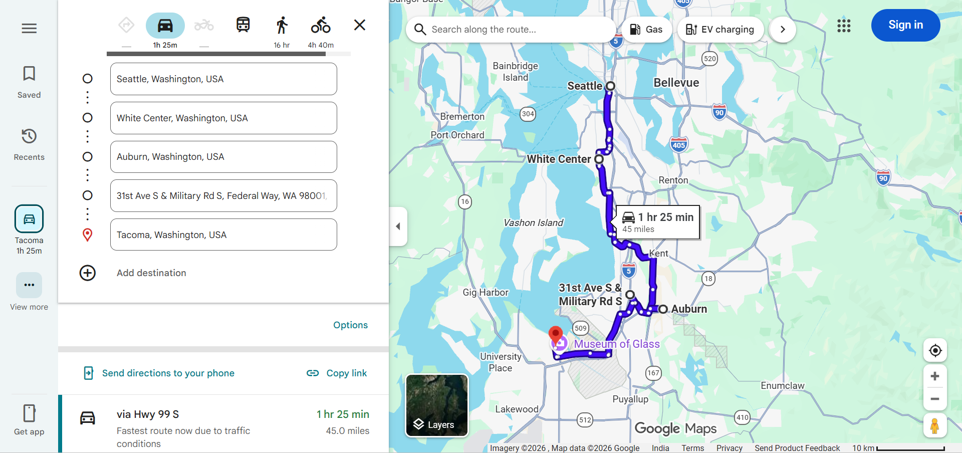 Planning Multi-Stop Routes on Google Maps